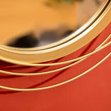 easycomfort easycomfort decorazione murale 3d in metallo wall art a cerchi con specchi 107x56cm oro