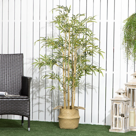 easycomfort bambu in vaso artificiale alto 150cm per interno ed esterno verde