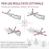 easycomfort easycomfort albero di natale artificiale 180cm con 786 rami 2 sezioni e base in metallo verde