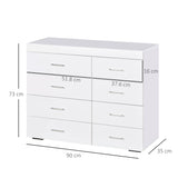 easycomfort easycomfort mobile con cassetti cassettiera in legno per camera cucina bagno 903573cm bianca ean 8054111847193