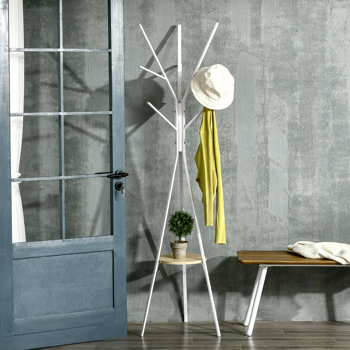 easycomfort easycomfort appendiabiti da terra verticale moderno per ingresso 45x45x180cm bianco ean 8054111840194