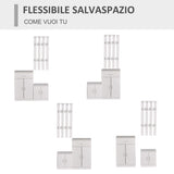 easycomfort easycomfort scarpiera con appendiabiti a combinazione per ingresso e camera da letto legno 100x32x187cm bianco