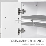 easycomfort easycomfort scarpiera con appendiabiti a combinazione per ingresso e camera da letto legno 100x32x187cm bianco