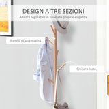 easycomfort easycomfort appendiabiti con panchina cubo per scarpe per ingresso e camera da letto 6 ganci bambu legno mdf bianco 40x30x180cm ean 8054111841023