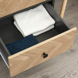 easycomfort easycomfort armadio 2 ante in legno con 4 vani 2 cassetti e appendiabiti grigio scuro 90x50x190cm