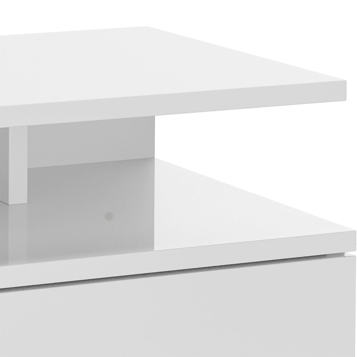 easycomfort easycomfort set da 2 comodini moderni sospesi con cassetto e mensola in legno 35x32x22 5cm bianco lucido