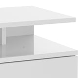easycomfort easycomfort set da 2 comodini moderni sospesi con cassetto e mensola in legno 35x32x22 5cm bianco lucido