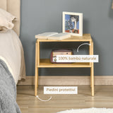 easycomfort easycomfort comodino multiuso tavolino da divano in bambu design aperto 43x32 5x42cm
