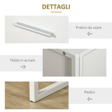 easycomfort easycomfort comodino moderno set 2 pezzi con cassetto e ripiano aperto per camera da letto e soggiorno in mdf e acciaio 45x40x60cm bianco
