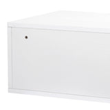 easycomfort easycomfort comodino set 2 pezzi con cassetto e design sospeso in truciolato e mdf 49x38x23 cm bianco