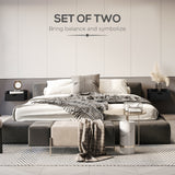 easycomfort easycomfort set 2 comodini sospesi in truciolato nero per camera da letto e soggiorno 40x30x19 5 cm nero