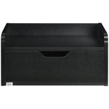 easycomfort easycomfort set 2 comodini sospesi in truciolato nero per camera da letto e soggiorno 40x30x19 5 cm nero