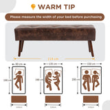 easycomfort easycomfort panca fondoletto e da ingresso imbottita con rivestimento in pu 114x38x42cm marrone