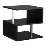 easycomfort easycomfort moderno tavolino da caffe basso da salotto per soggiorno e sala da pranzo in legno 50x50x50 cm nero ean 8054111849364