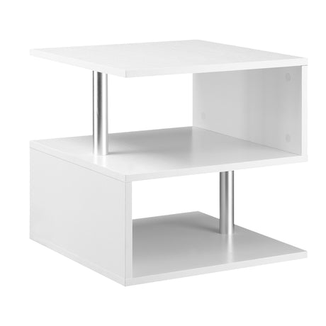 easycomfort easycomfort moderno tavolino basso da salotto in legno 50 x 50 x 50cm bianco ean 8054111847926