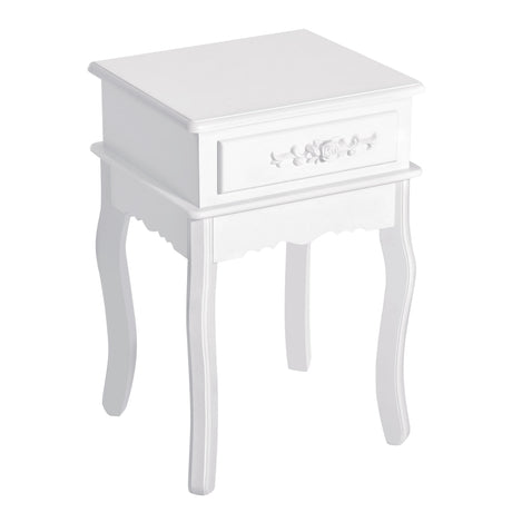 easycomfort easycomfort comodino con cassetto in legno bianco 40x35x60cm ean 8054111842914