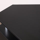 easycomfort easycomfort mobile porta tv classico da soggiorno con 2 ripiani e 2 armadietti in mdf e acciaio inox nero 120x39 5x52cm ean 8055776910765