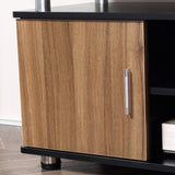 easycomfort easycomfort mobile porta tv fino a 50 con armadietti e ripiani in legno e alluminio 120x40x52 2cm