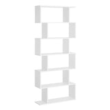 easycomfort easycomfort scaffale alto con 6 ripiani libreria scaffalatura in legno design moderno bianco 80 23 192cm ean 8054111844444