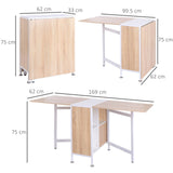 easycomfort easycomfort tavolo multiuso design pieghevole con 4 scompartimenti 169 60 75cm ean 8054111849760