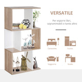 easycomfort easycomfort libreria di design scaffale ufficio legno moderna 3 ripiani 60 24 111 4cm ean 8054111841740