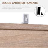 easycomfort easycomfort libreria scaffale in legno mobiletto multiuso con 3 ripiani 4 scompartimenti e 2 ante 61 5x29 5x80cm ean 8054144130712