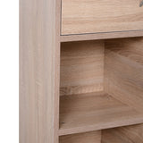 easycomfort easycomfort libreria scaffale in legno mobiletto multiuso con 3 ripiani 4 scompartimenti e 2 ante 61 5x29 5x80cm ean 8054144130712