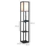 easycomfort easycomfort lampada da terra con 3 mensole e 2 porte usb attacco lampadine e27 26x26x160cm nero ean 8054144133096