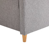 easycomfort easycomfort divano due posti linea moderna e compatta in lino grigio e legno 70cmx141cmx78cm ean 8055776914701