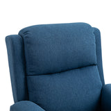 easycomfort easycomfort poltrona relax elettrica con schienale reclinabile 160 poggiapiedi e porta usb lino blu ean 8055776912745