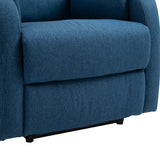 easycomfort easycomfort poltrona relax elettrica con schienale reclinabile 160 poggiapiedi e porta usb lino blu ean 8055776912745