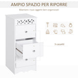 easycomfort easycomfort mobiletto multiuso con cassetti mobiletto basso in mdf grado e1 29 8x29 8x68 5cm bianco ean 8054144134123