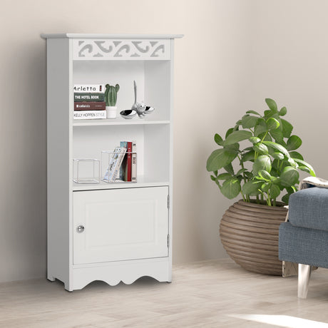 easycomfort easycomfort armadietto da terra per bagno in legno con decoro intaglio floreale bianco 40 x 23 x 80cm ean 8054144133522