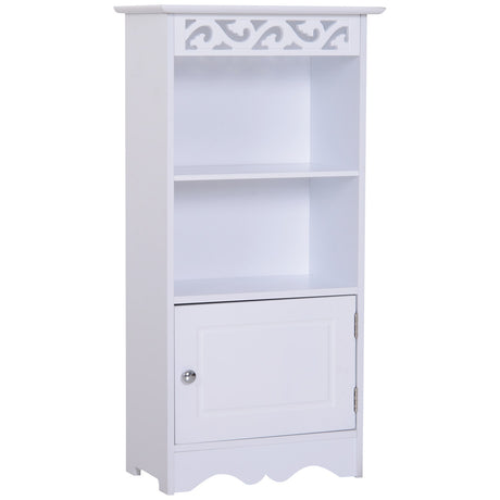 easycomfort easycomfort armadietto da terra per bagno in legno con decoro intaglio floreale bianco 40 x 23 x 80cm ean 8054144133522