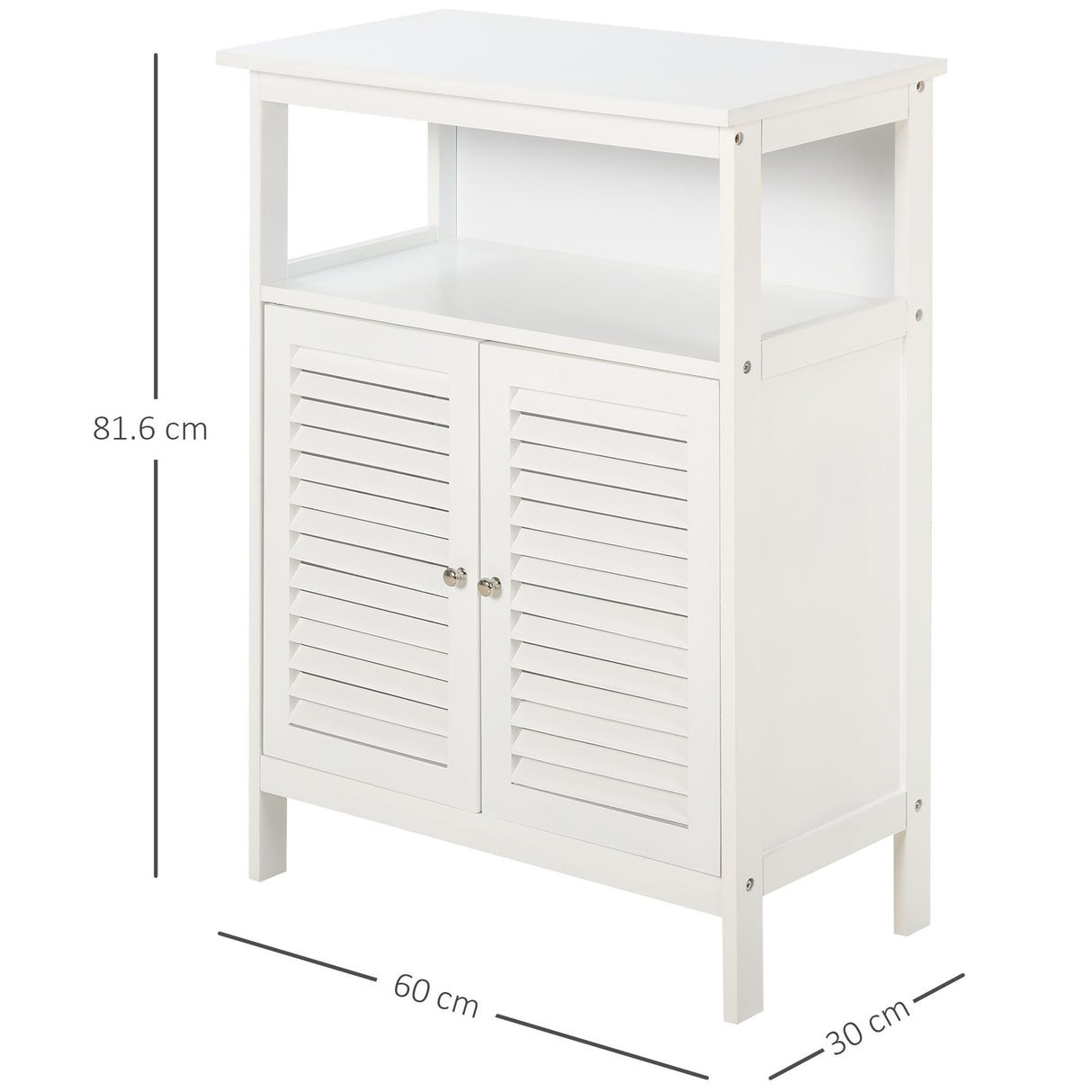 easycomfort easycomfort mobiletto da bagno bianco con 2 ripiani e armadietto in mdf impermeabile e salvaspazio 60 x 30 x 81 6cm ean 8054144130613