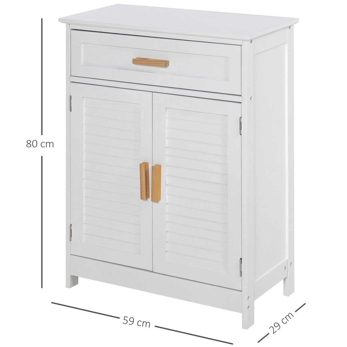 easycomfort easycomfort mobiletto per bagno o camera da letto in mdf bianco impermeabile con cassetto e armadietto 59 x 29 x 80cm ean 8054144130071