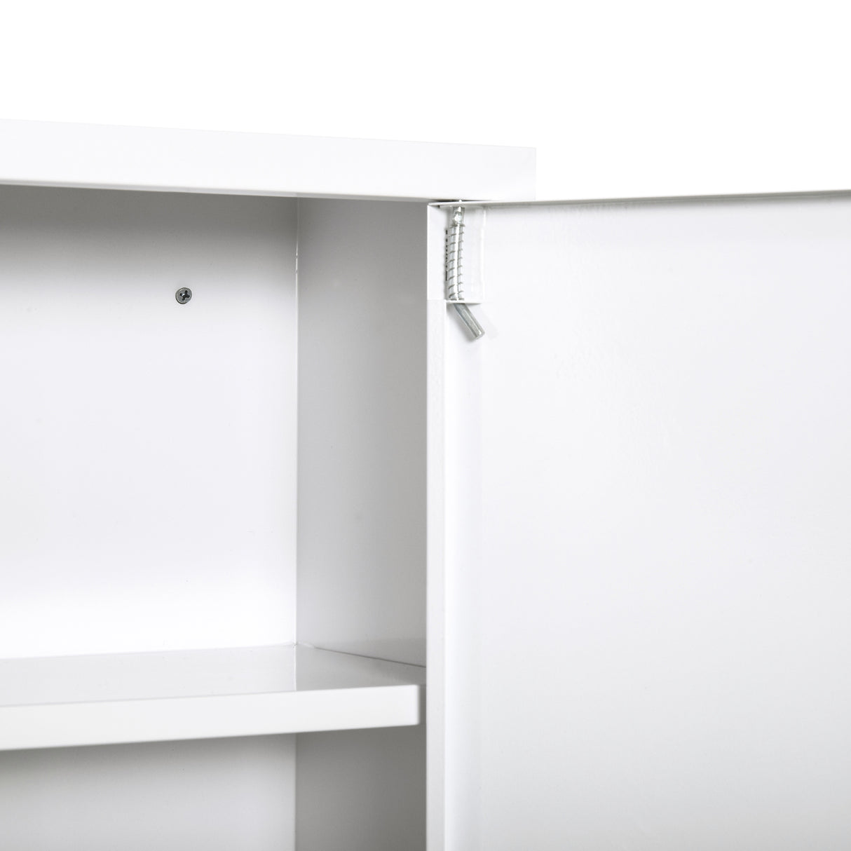 easycomfort easycomfort armadietto medicinali a 3 livelli in acciaio con 2 chiavi e montaggio a parete 40x18x60 cm bianco