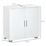 easycomfort easycomfort mobile sotto lavabo bagno a u con 2 ante e ripiano interno regolabile 60x30x60cm