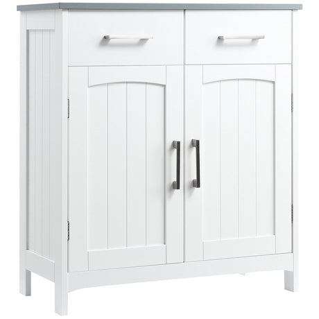 easycomfort easycomfort mobiletto bagno con 2 ante 2 cassetti e ripiano regolabile in mdf 68x33x76cm