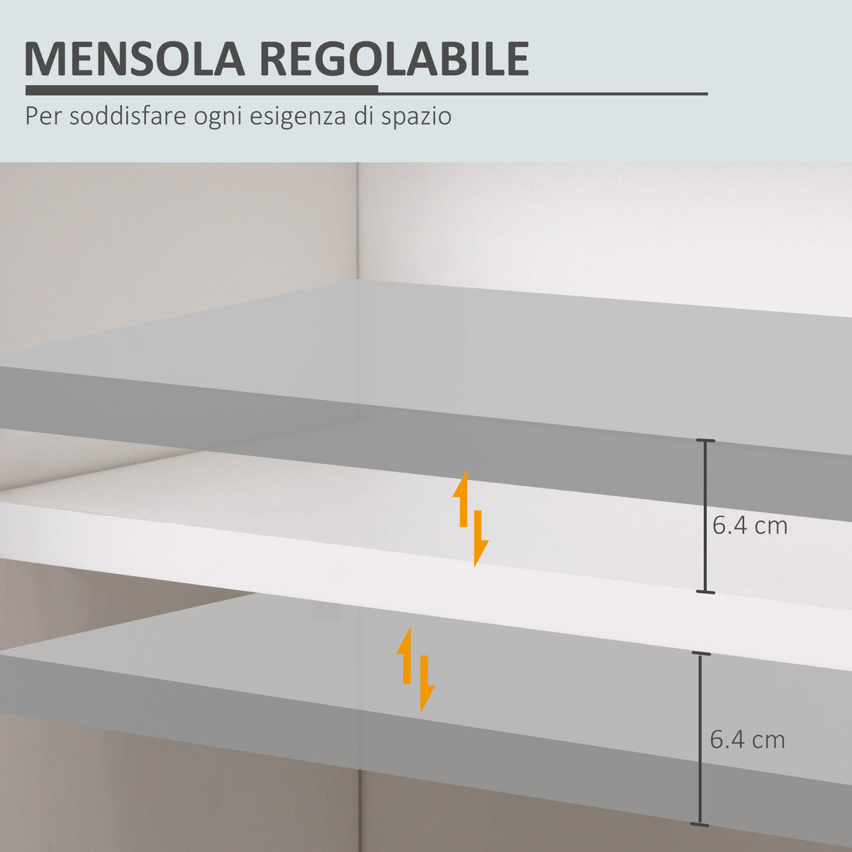 easycomfort easycomfort mobile sottolavabo per bagno a 2 ante in legno con mensola regolabile 60x30px62 5cm