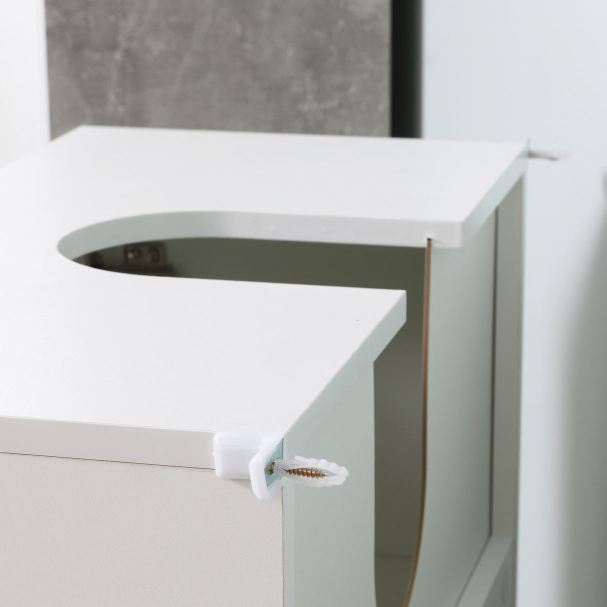 easycomfort easycomfort mobile sottolavabo per bagno a 2 ante in legno con mensola regolabile 60x30px62 5cm