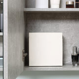 easycomfort easycomfort specchiera bagno a parete con anta e mensole laterali in legno 80x19 8x64cm