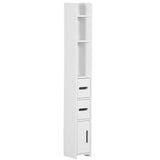 easycomfort easycomfort colonna bagno con mensole e armadietti mobile alto salvaspazio in legno 15x17x120cm bianco