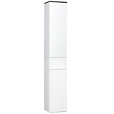easycomfort easycomfort mobile bagno con ripiano regolabile 2 ripiani chiusi e un cassetto in legno 30x28x180 cm bianco