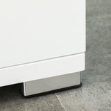 easycomfort easycomfort mobile bagno in truciolato bianco con 2 armadietti con ante e 2 ripiani aperti 80x33 5x190 cm
