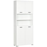easycomfort easycomfort mobile bagno in truciolato bianco con 2 armadietti con ante e 2 ripiani aperti 80x33 5x190 cm