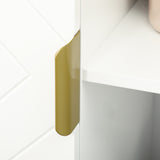 easycomfort easycomfort mobiletto bagno moderno con armadietto cassetto e mensola regolabile 60x30x120cm bianco