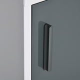 easycomfort easycomfort armadietto medicinali con 3 ripiani e blocco con chiavi in acciaio 40x15x53 5cm bianco e grigio