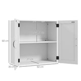 easycomfort easycomfort armadietto pensile bagno in legno stile country con ripiano regolabile 60x30x60cm bianco