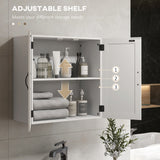 easycomfort easycomfort armadietto pensile bagno in legno stile country con ripiano regolabile 60x30x60cm bianco